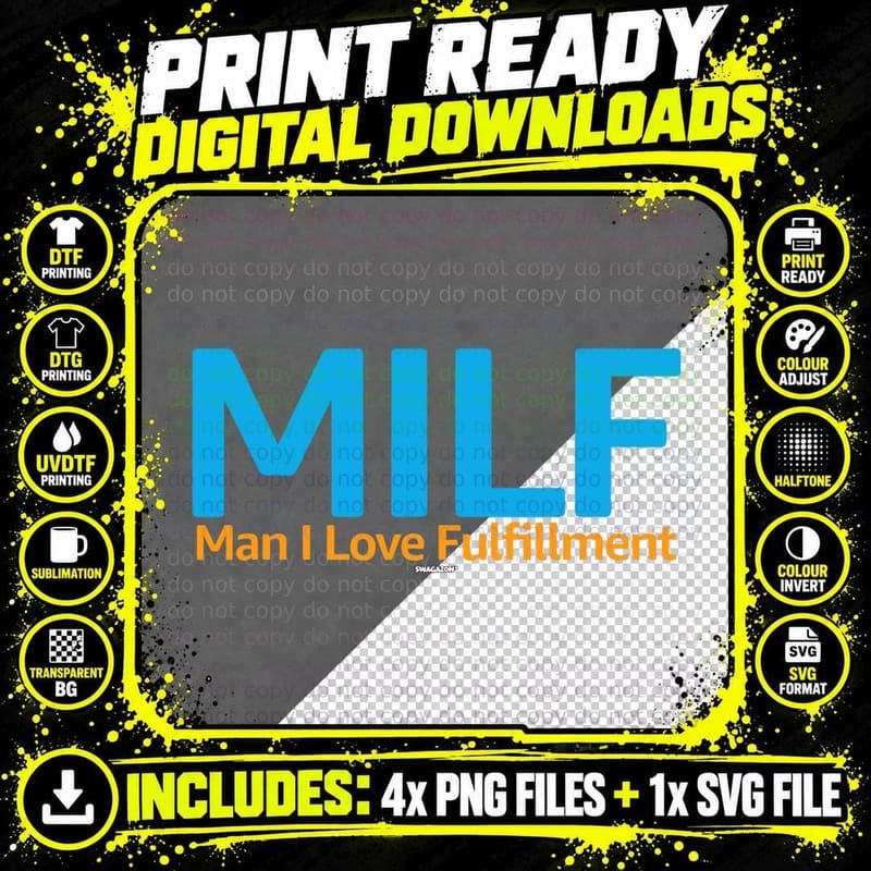 Swagazon Associate MILF Man I Love Fulfillment Coworker Png SVG Digital Bundle