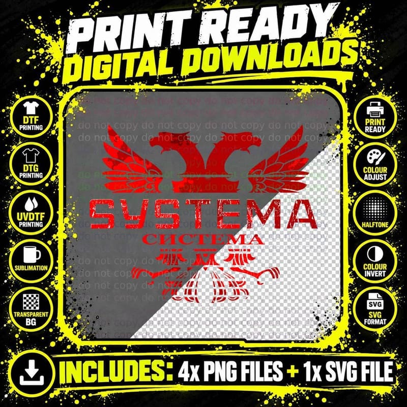 Systema, Russian Martial Art T-Shirt Png SVG Digital Bundle