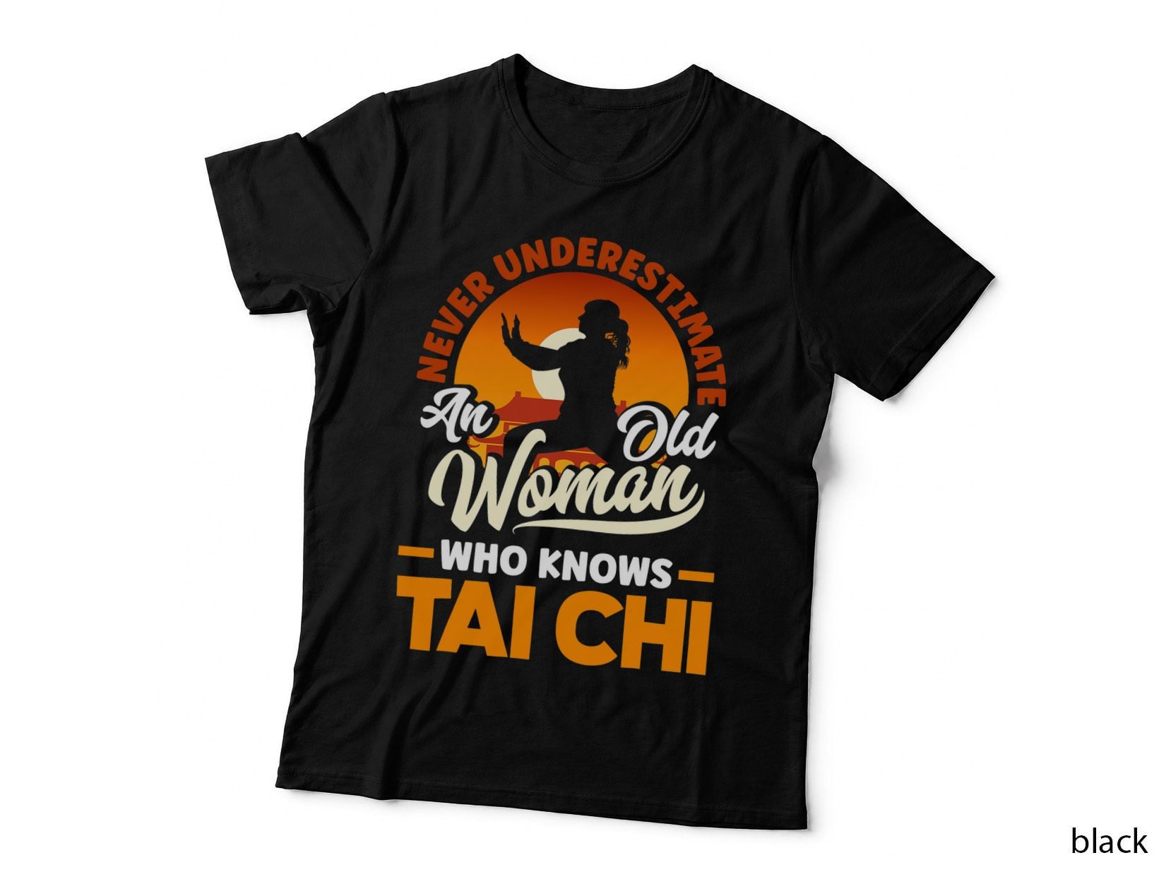 Tai Chi Martial Art Never Underestimate an Old Woman T-Shirt