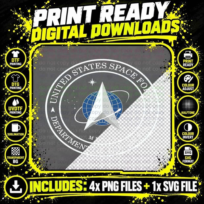 United States Space Ce T-Shirt Png SVG Digital Bundle