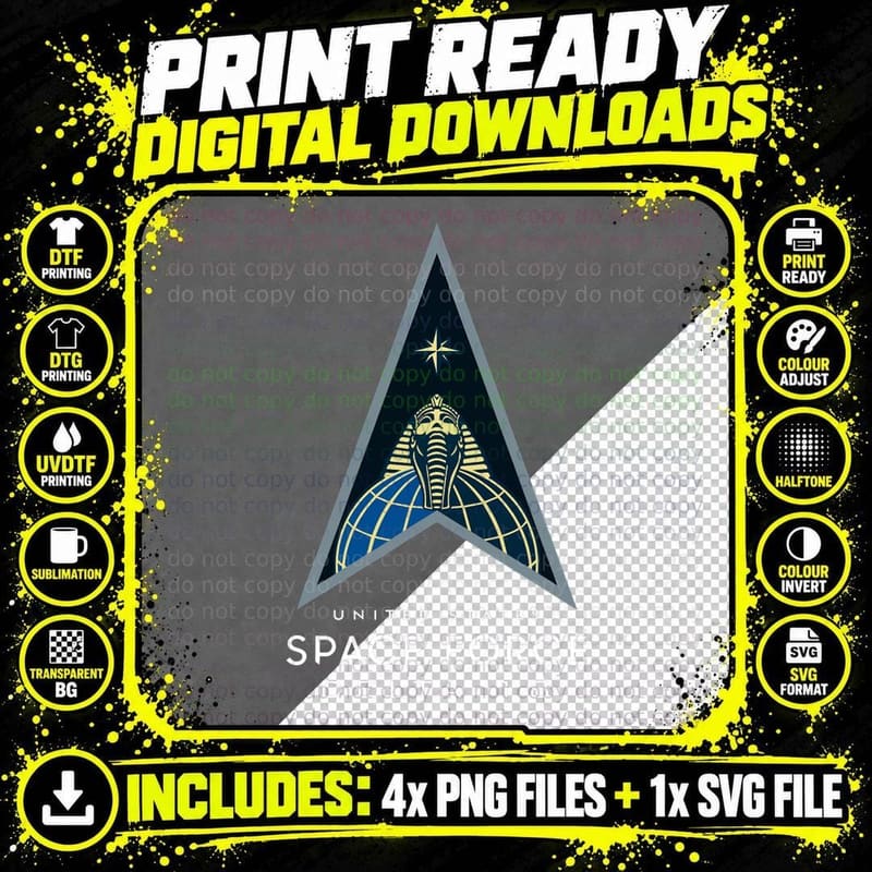 United States Space Force - SPACE DELTA 18 T-Shirt Png SVG Digital Bundle