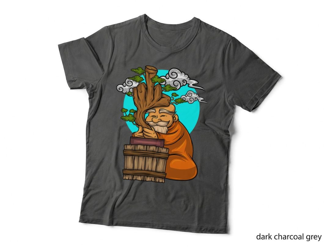 Bonsai Tree Monk Middle Finger Create Bonsai T-Shirt