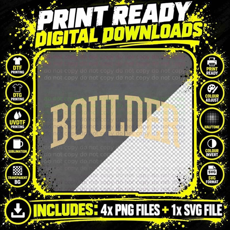 Boulder Hoodie Colorado, CO Warm Boulder Sweatshirt Png SVG Digital Bundle