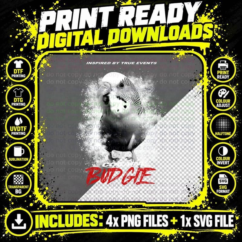 Cocaine Budgie Coke Cocaine Pablo T-Shirt Png SVG Digital Bundle