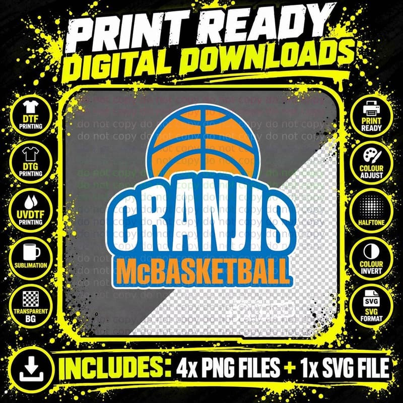 Cranjis Mcbasketball Hooded Sweatshirt Pullover Hoodie Png SVG Digital Bundle
