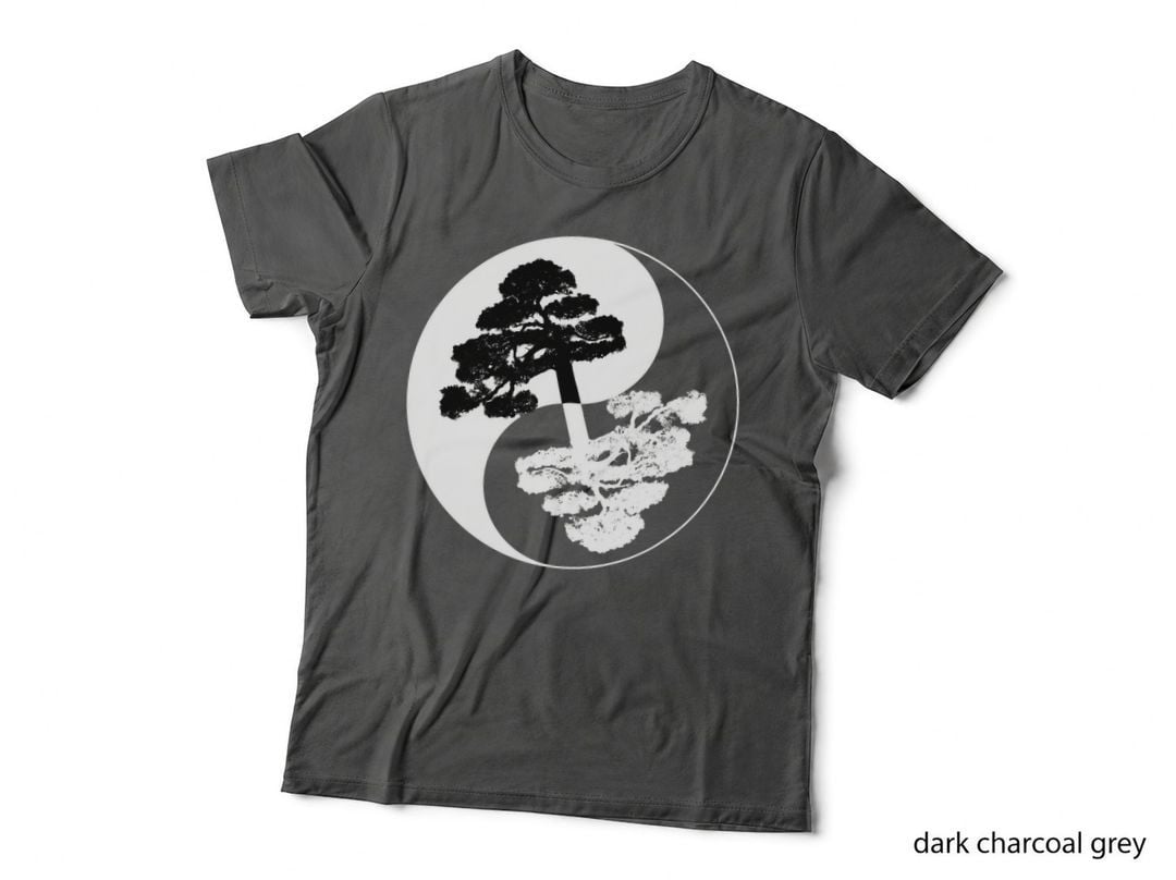Cute Ying Yang Bonsai Lover Feng Shui Yin Yang Bonsai Tree T-Shirt
