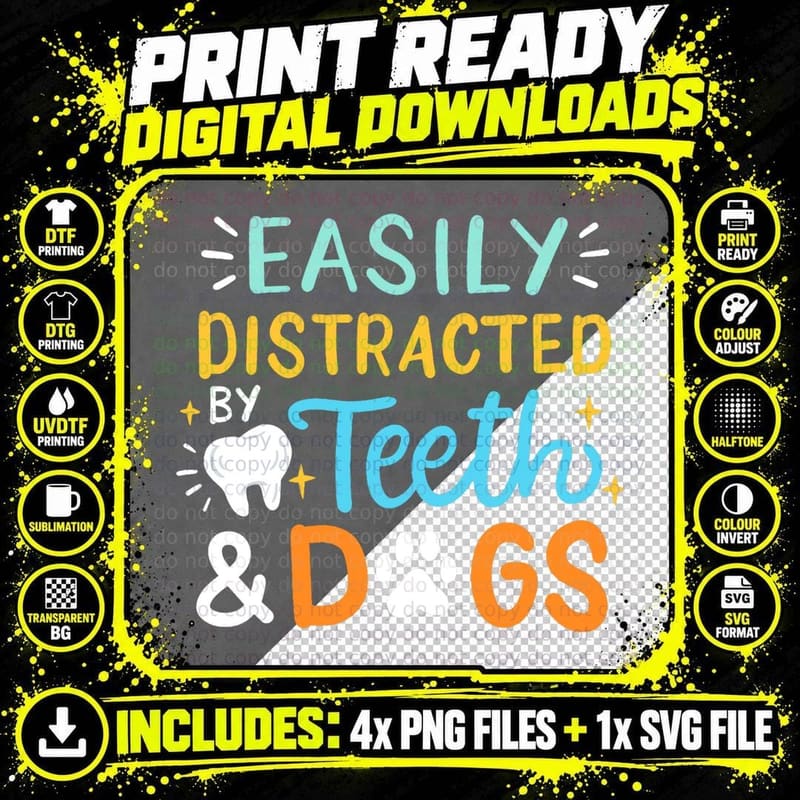 Dentist Dental Hygienist Dental Assistant T-Shirt Png SVG Digital Bundle