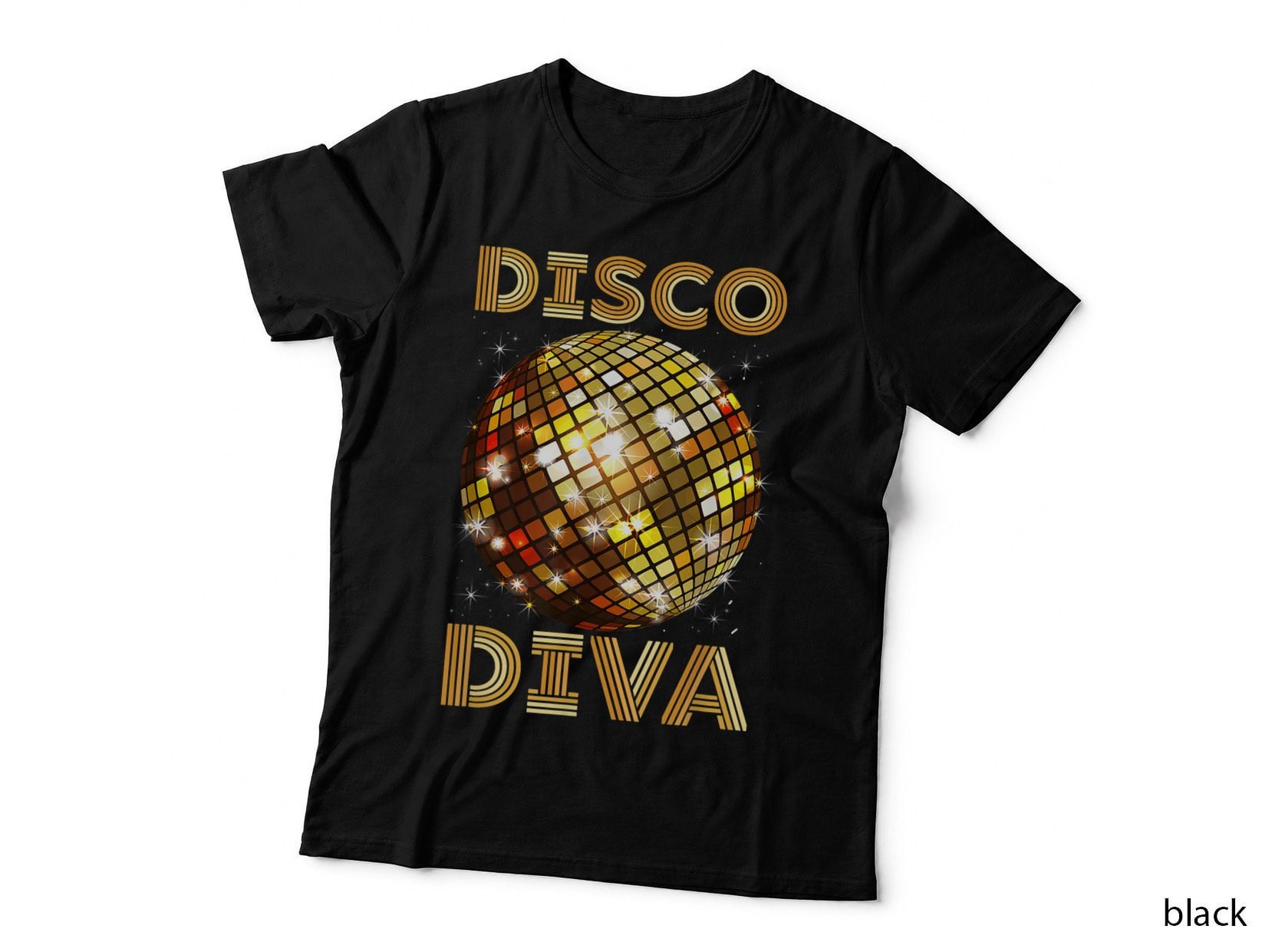 Disco Diva 70's Dancefloor Glitterball Mirrorball Dancing T-Shirt