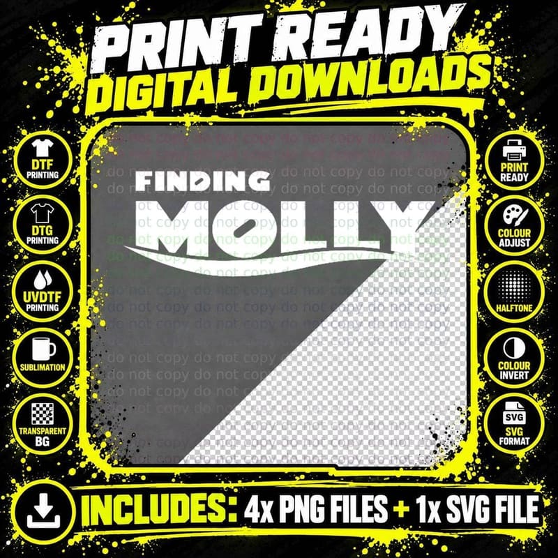Finding Molly Coke Cocaine Pablo T-Shirt Png SVG Digital Bundle