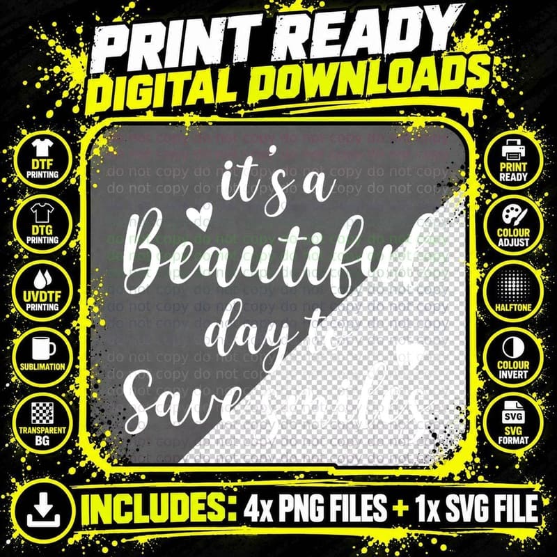 It's a Beautiful Day to Save Smiles Dental Hygienist Png SVG Digital Bundle