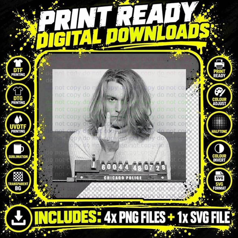 Johnny Depp Blow Coke Cocaine Pablo T-Shirt Png SVG Digital Bundle