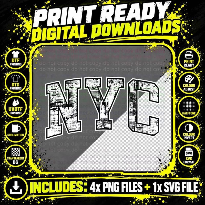 New York City Hoodie Women Men Big Apple NYC Sweatshirt Png SVG Digital Bundle
