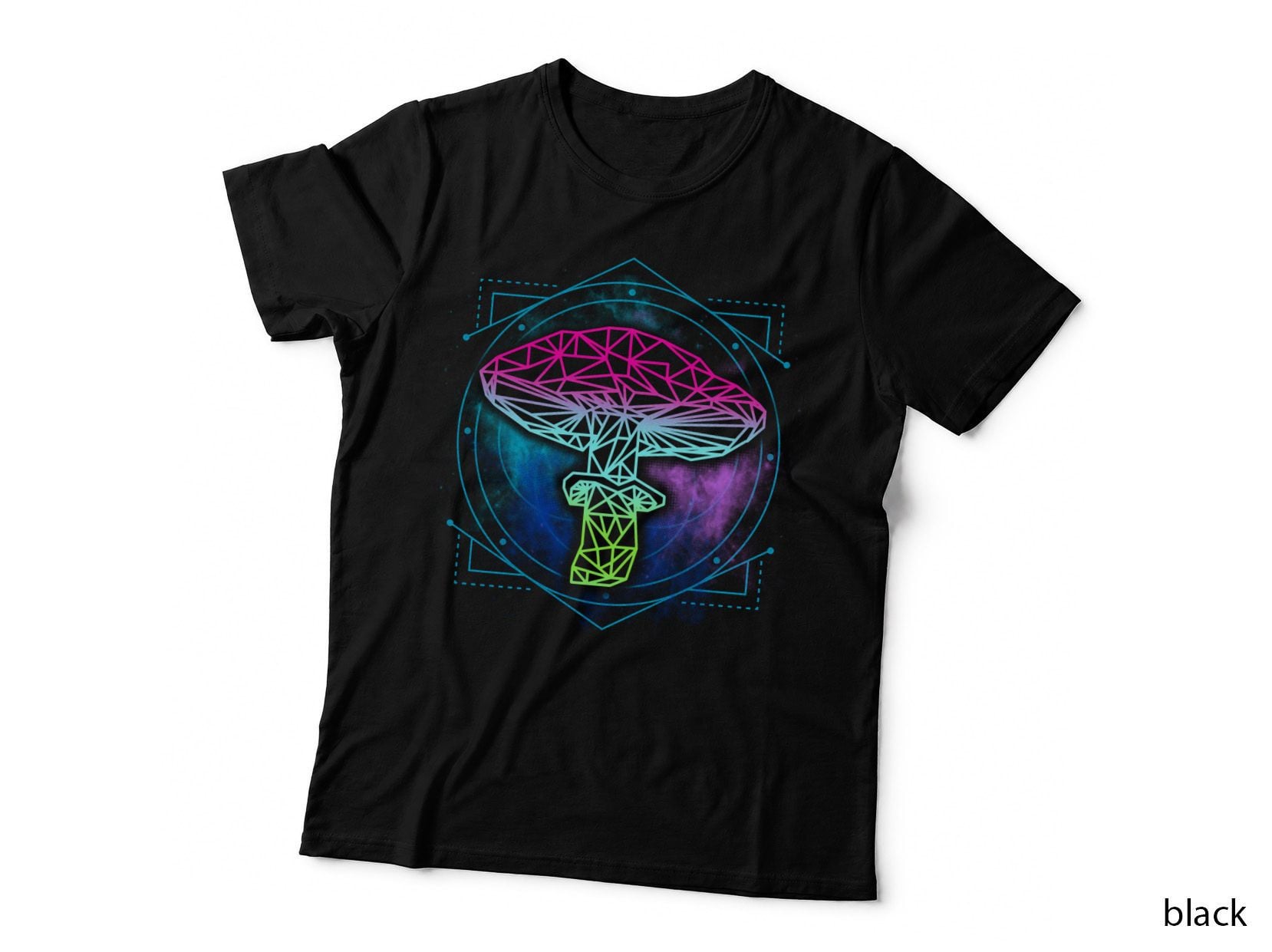 Psychedelic Sacred Geometry Mushroom Hoodie T-Shirt