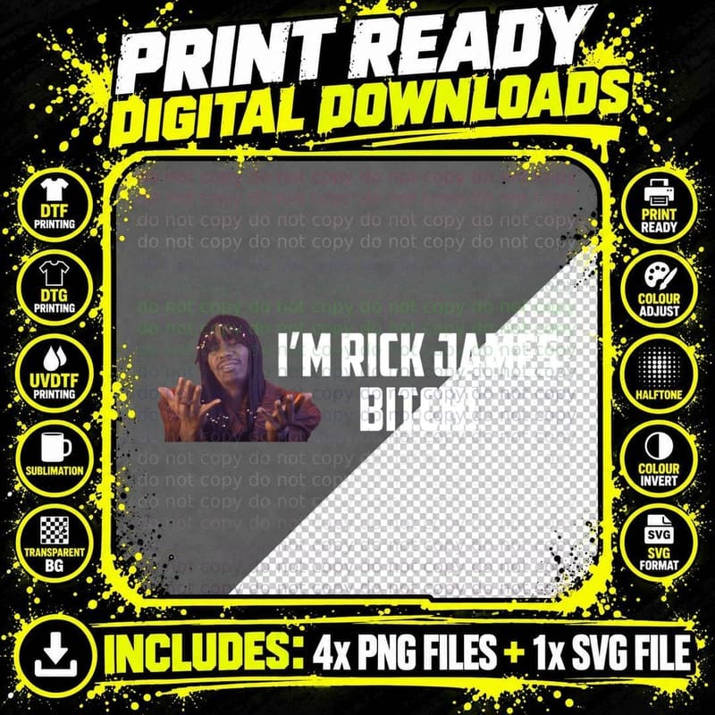Rick James (Dave Chappelle) Essential T-Shirt Png SVG Digital Bundle
