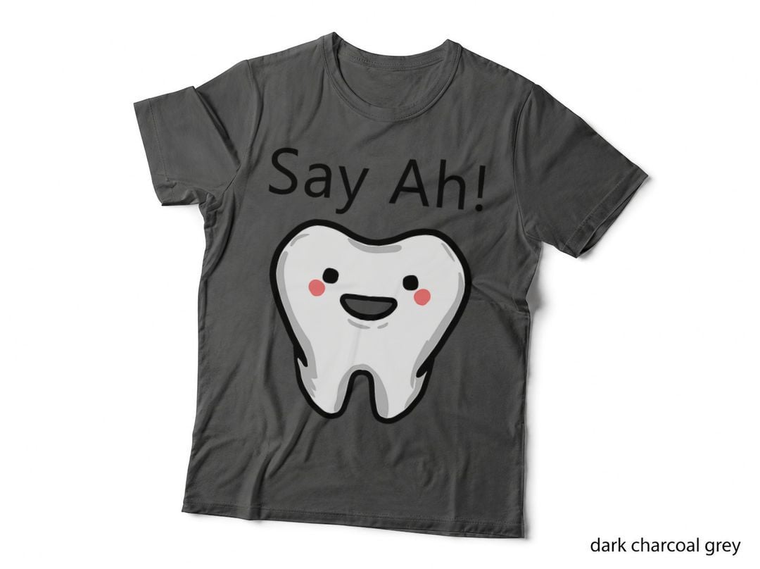 Say Ah! Smiling Tooth Cute Dental Orthodontist Dentist Gift T-Shirt