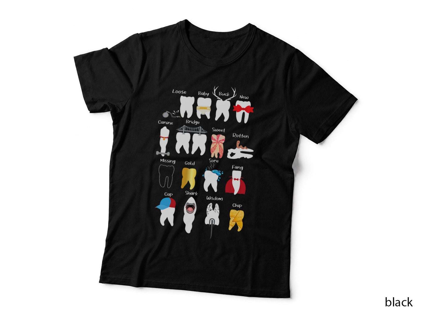 Tooth Designs - Dentist Dentistry Dental Practitioner DDS T-Shirt