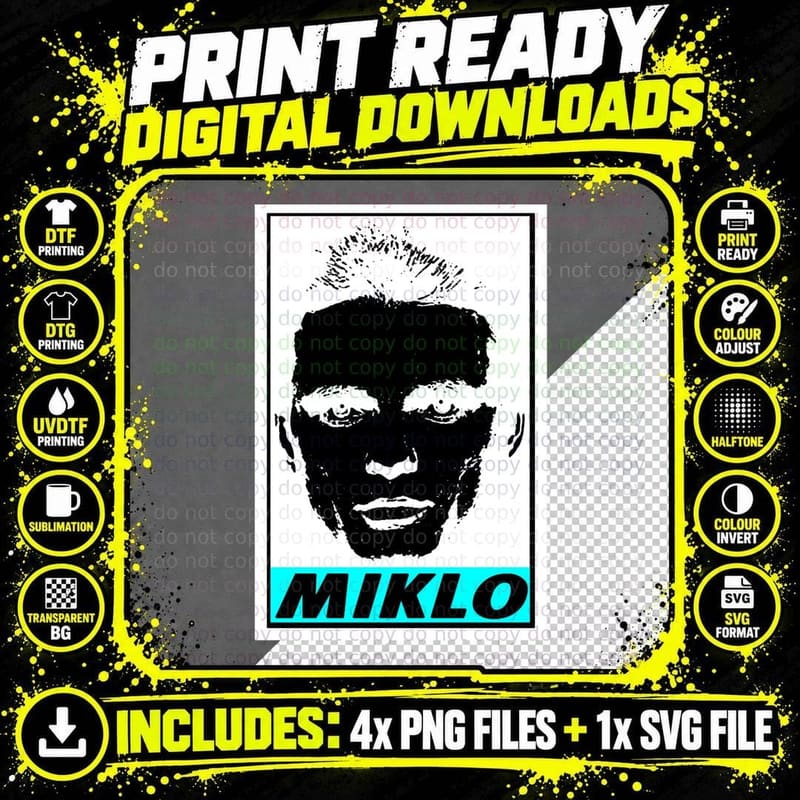 VL Miklo Coke Cocaine Pablo T-Shirt Png SVG Digital Bundle