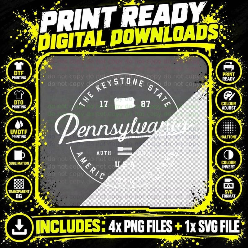 Warm Pennsylvania Hoodie, Badge Logo Hooded T-Shirt Png SVG Digital Bundle