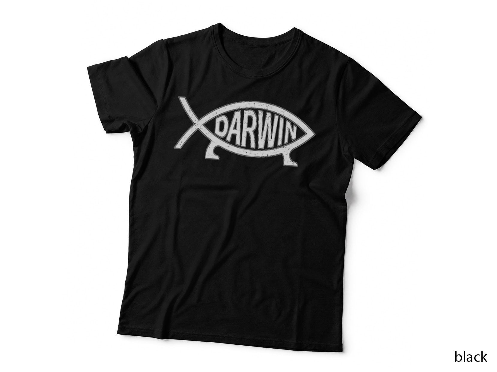 Darwin Ichthys FISH Symbol FUN Atheist T-Shirt