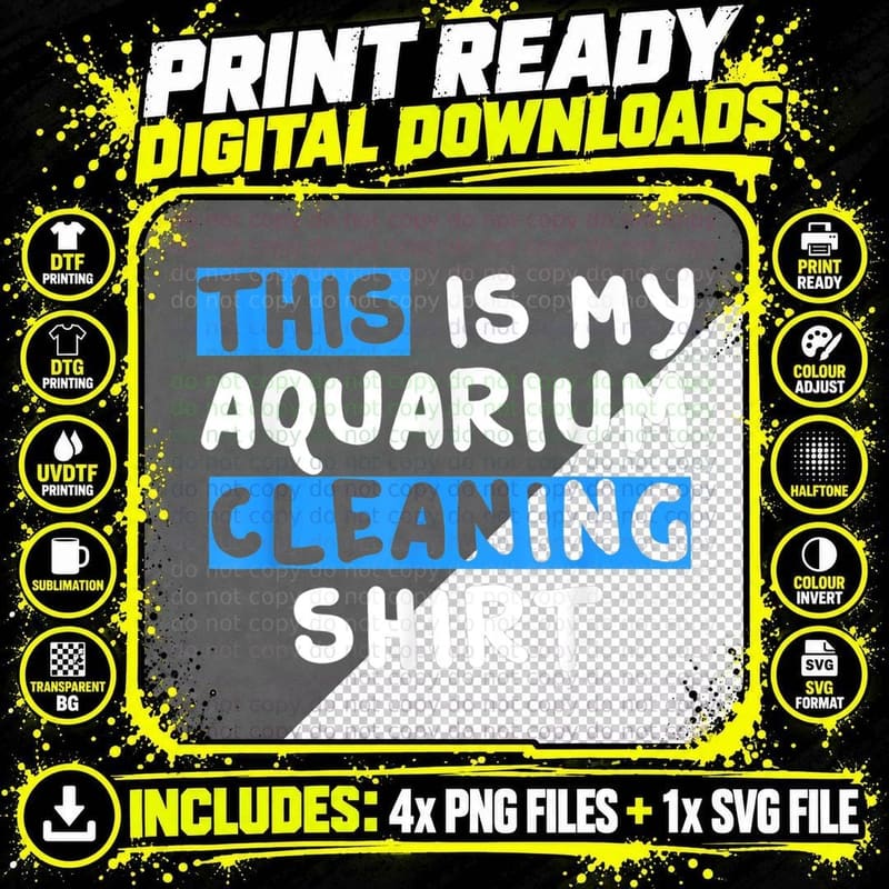 This Is My Aquarium Cleaning T Shirt Fish Tank T-Shirt Png SVG Digital Bundle