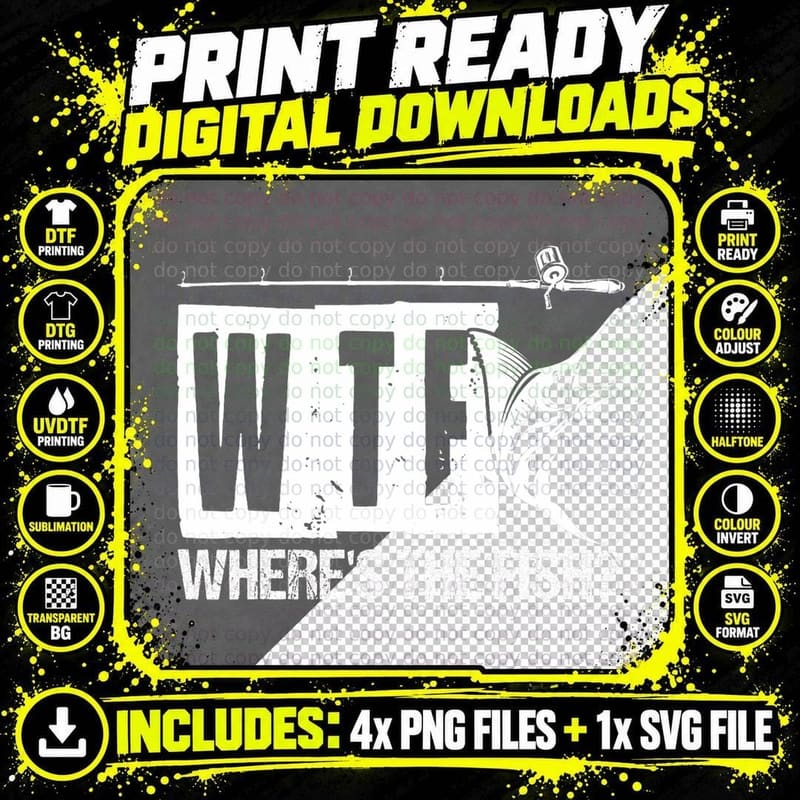 Where's the Fish T-Shirt Png SVG Digital Bundle