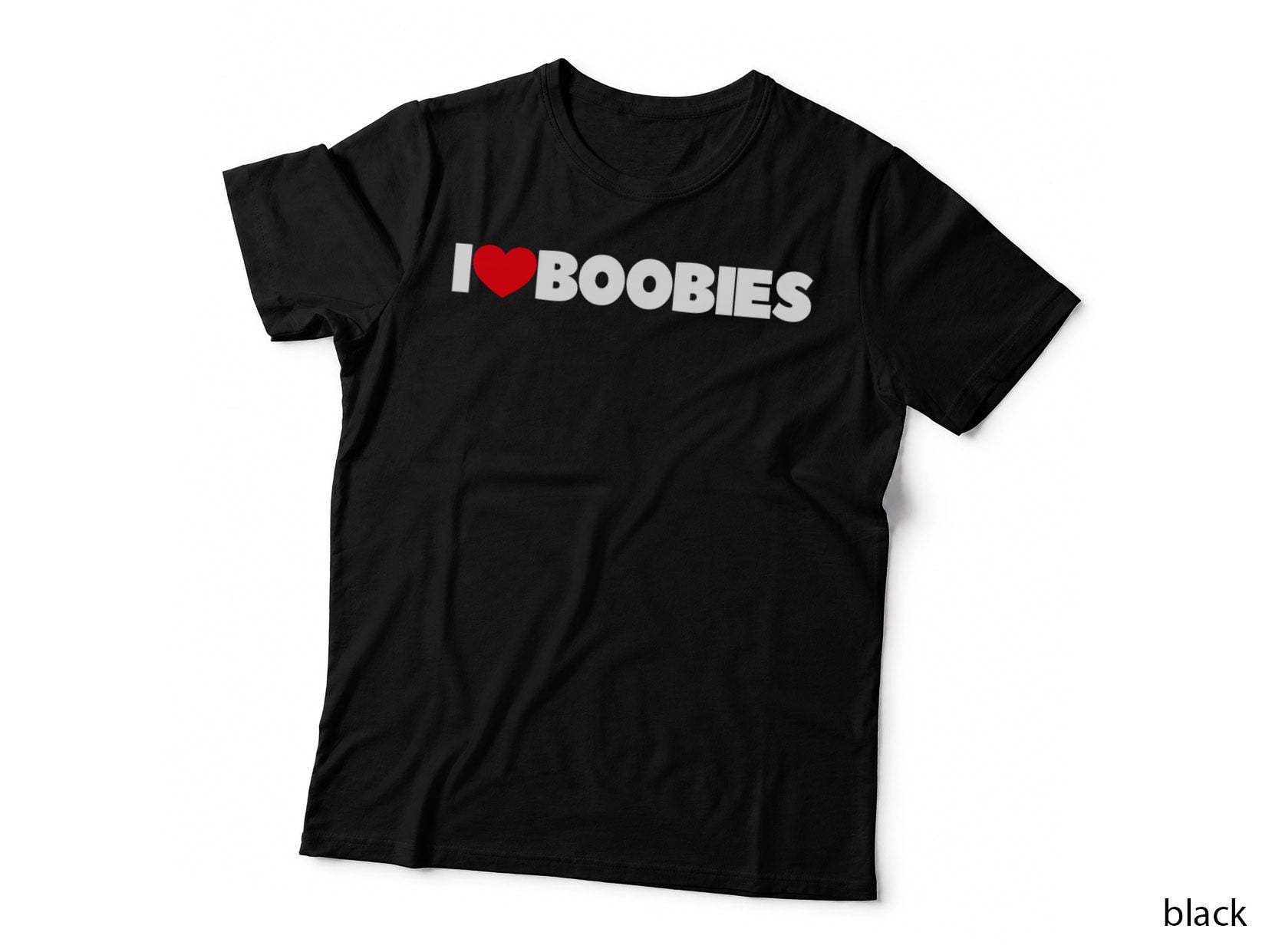 I Love (Heart) Boobies Pullover Hoodie T-Shirt