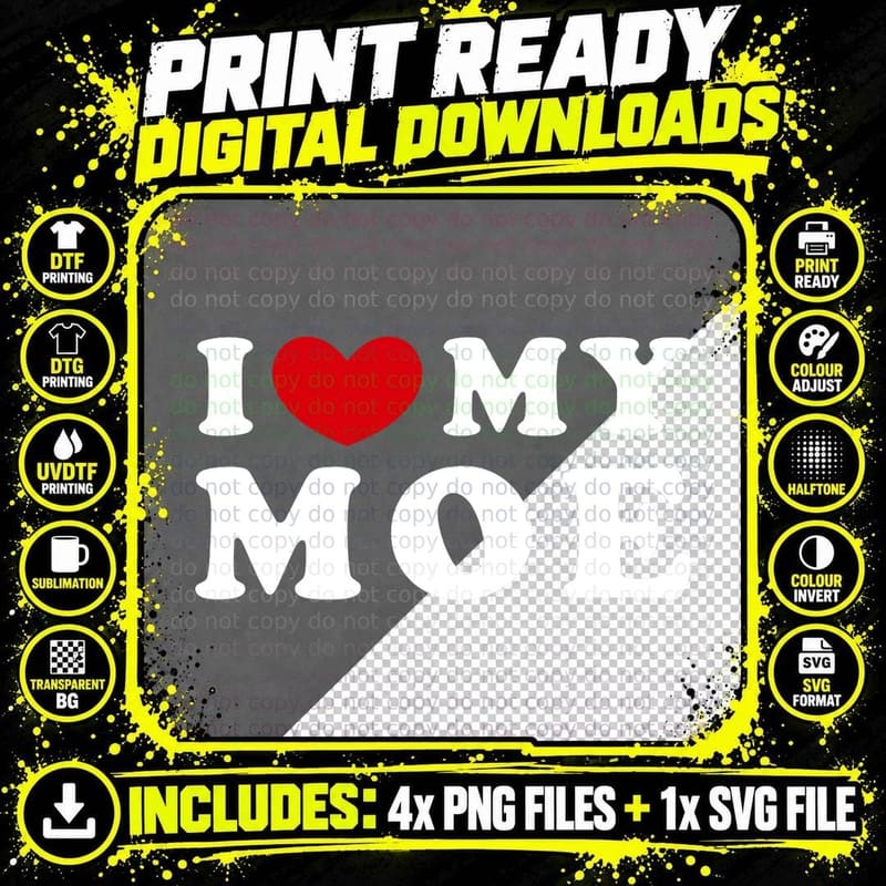 I Love My Moe, I Heart My Moe Pullover Hoodie T-Shirt Png SVG Digital Bundle