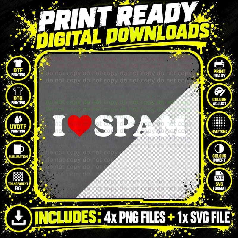 I Love Spam - Heart Pullover T-Shirt Png SVG Digital Bundle