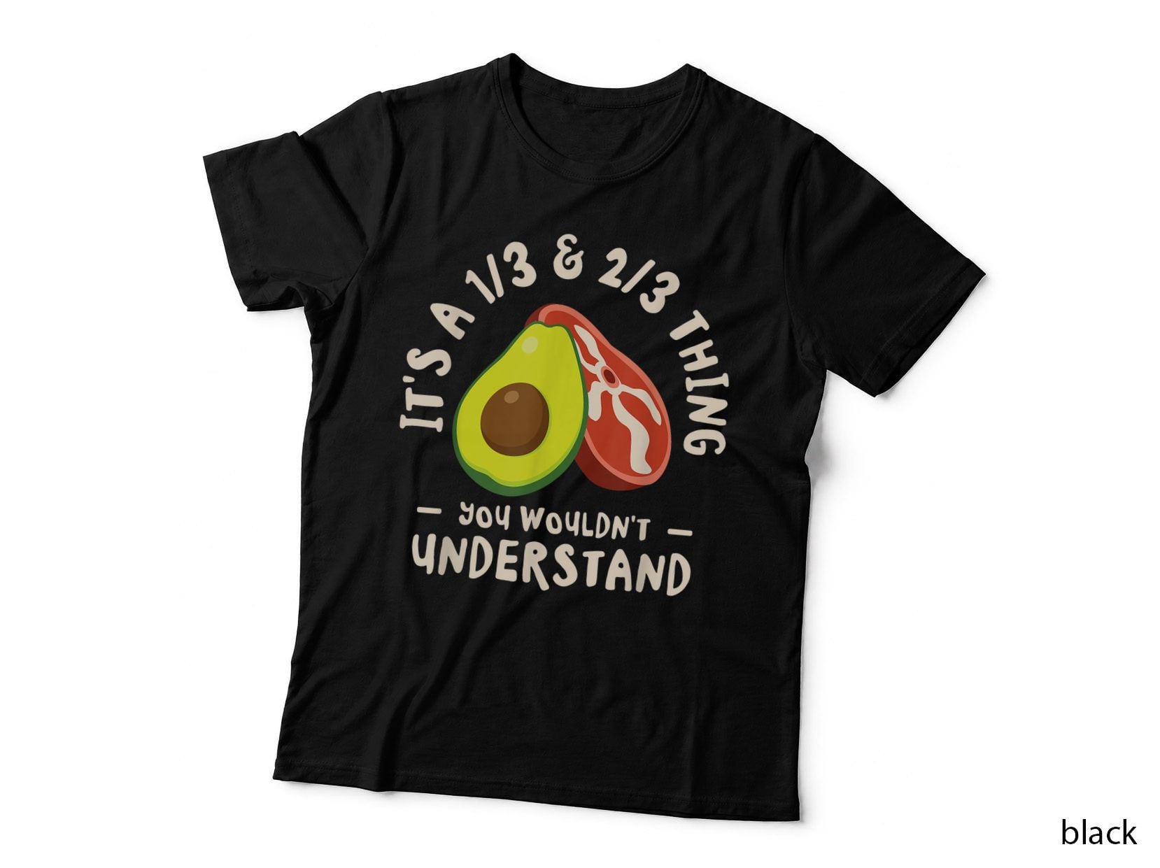 Keto Diet Avocado Fruit Ketogenic Food Meat Balance T-Shirt