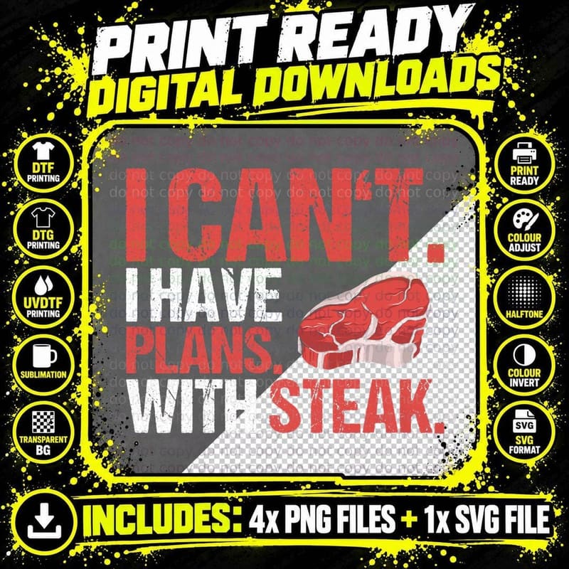 Meat I Have Plans Ketogenic Diet Keto Carnivore Png SVG Digital Bundle