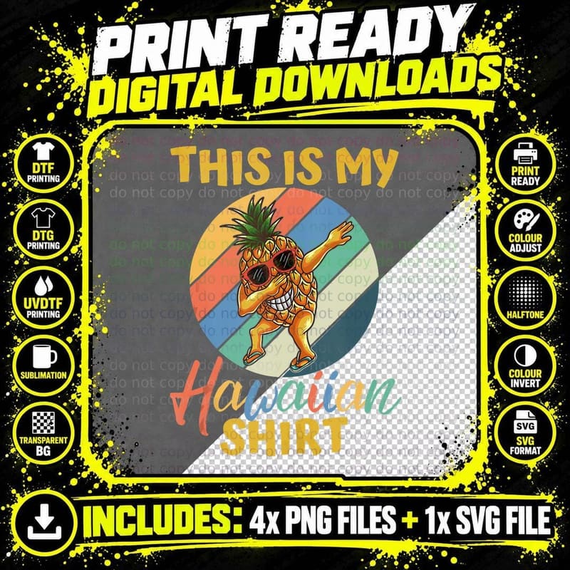 Dabbing Pineapple Women Men Boys Girls This Is My Png SVG Digital Bundle