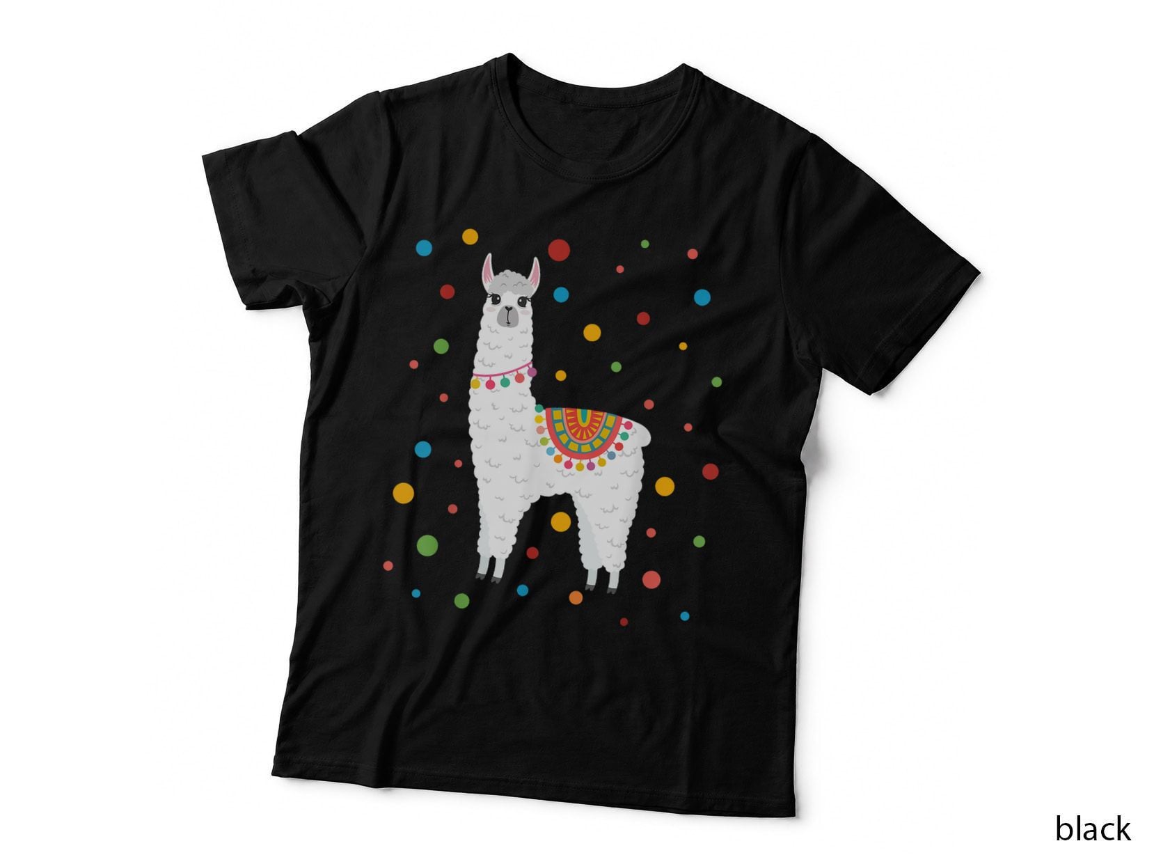 Dot Day Shirt Polka Dots Dotted Llama Kid Girls Youth T-Shirt