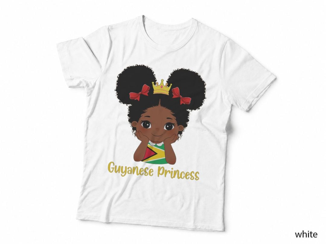 Guyanese Princess Guyana Flag Crown for Kids Girls T-Shirt