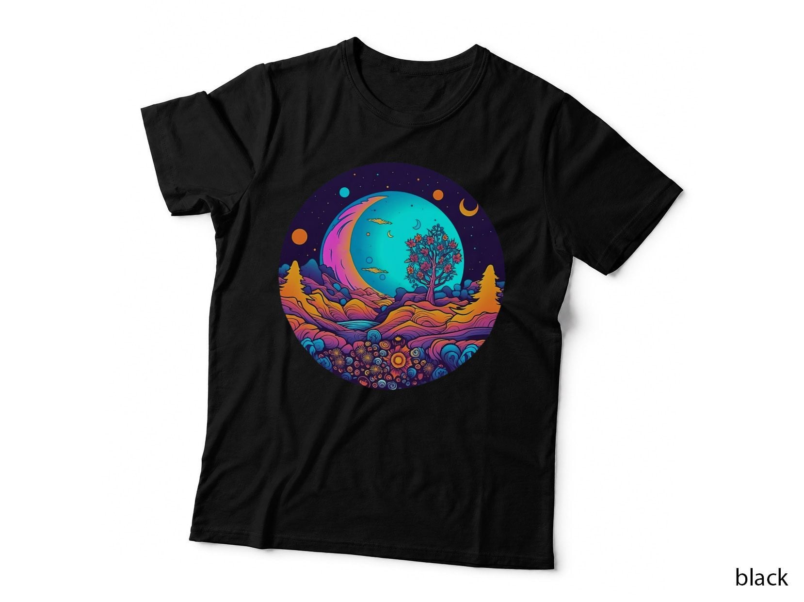 Hippie Soul Love Peace Nature Moon Colorful Hippie T-Shirt