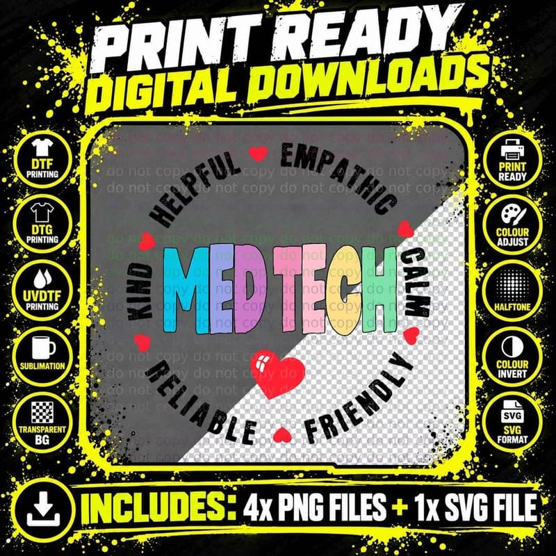 MED Tech Appreciation Week Healthcare Medical Png SVG Digital Bundle