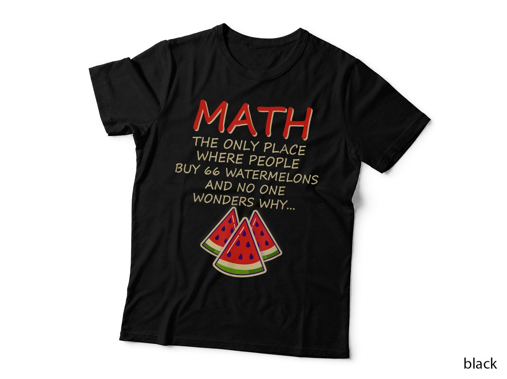 Math Watermelons Lovers Mathematics Numbers Calculation T-Shirt