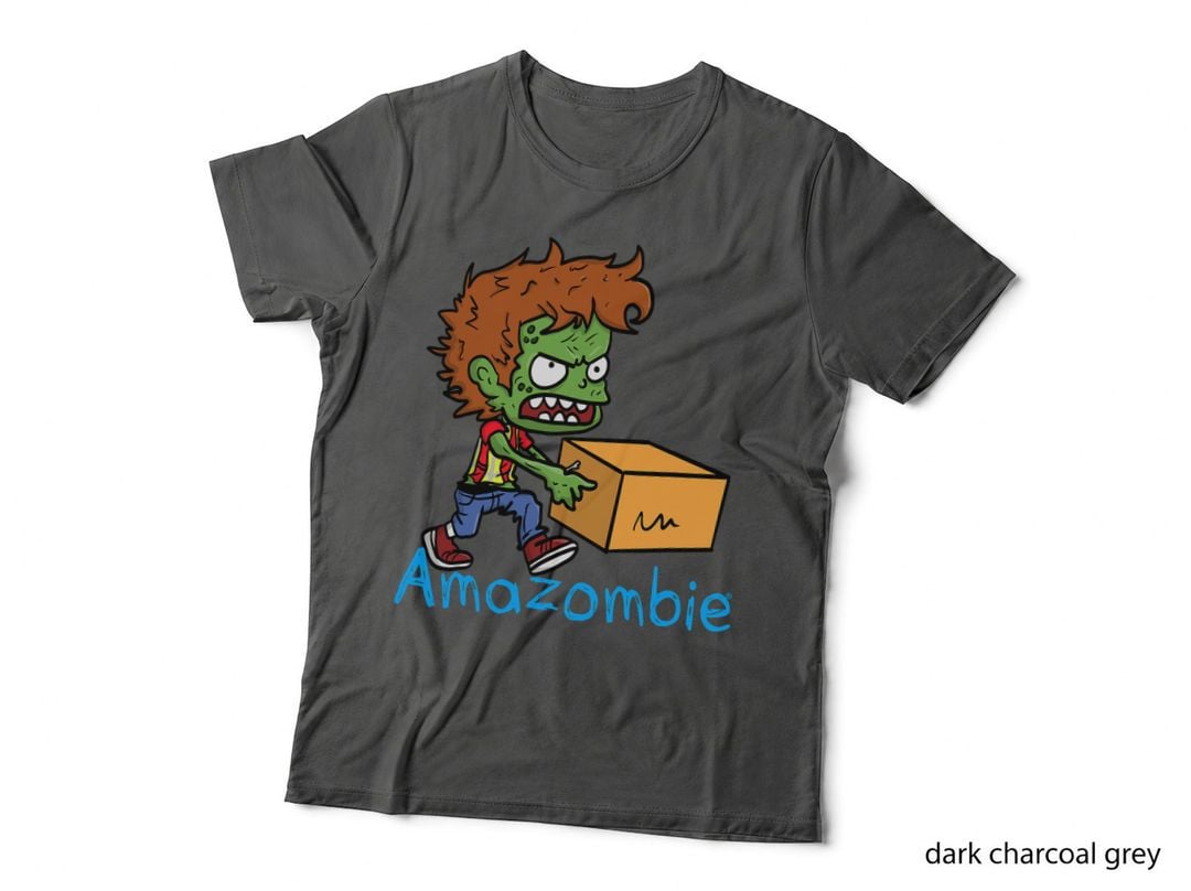 Associate Xave the Amazombie Worker Running with a Box T-Shirt