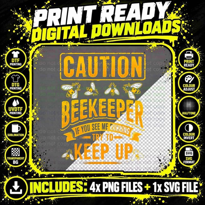 Beekeeper Gift - If You See Me Running Png SVG Digital Bundle
