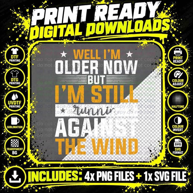 Christianity - I'm Still Running Against the Wind T-Shirt Png SVG Digital Bundle