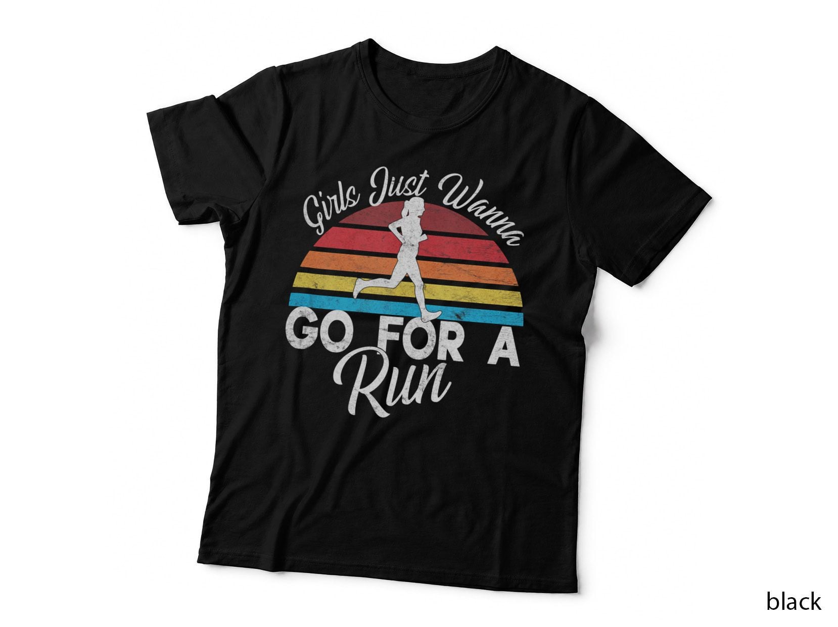 Girls Just Wanna Go for a Run Running Design Women, Princess T-Shirt