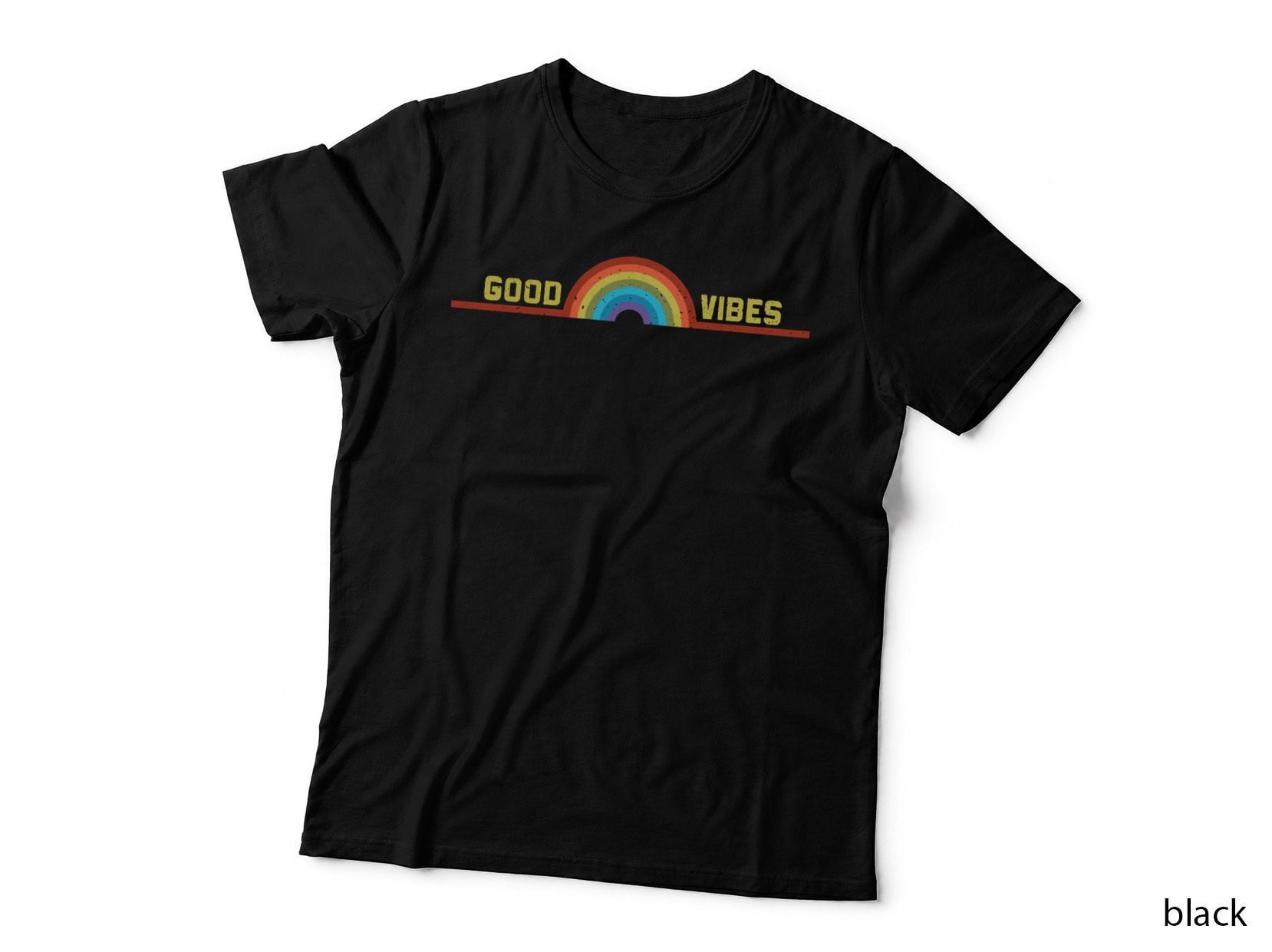 Good Vibes Rainbow Graphic Sweatshirt