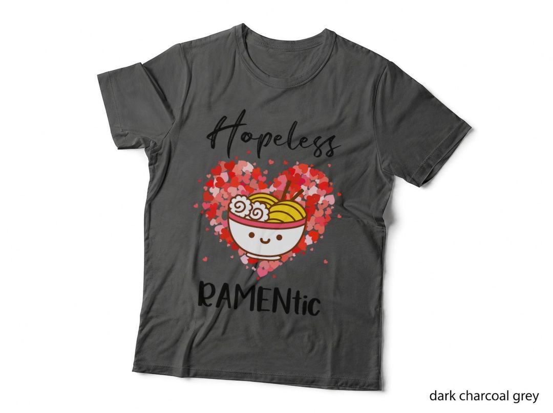 Hopeless Ramentic Heart Filipino Ramen Lover Top Food Puns T-Shirt