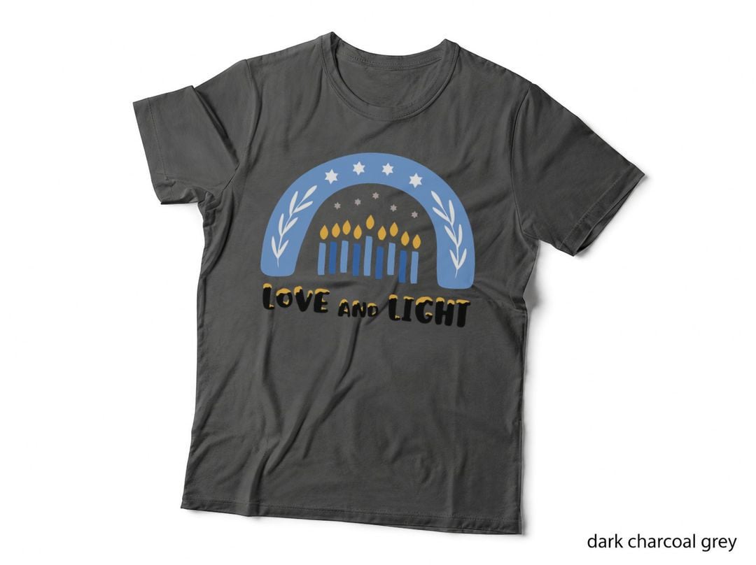 Love and Light Rainbow Hanukkah Shirt Jewish Chanukah T-Shirt