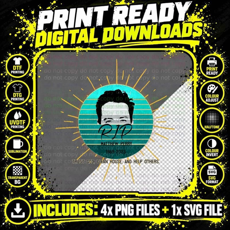 Matthew Perry RIP - Quote T-Shirt Png SVG Digital Bundle