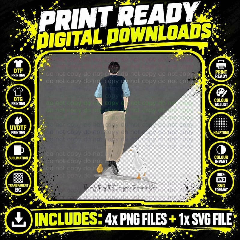 Matthew Perry with Chick & the Duck - the Only Thing Png SVG Digital Bundle