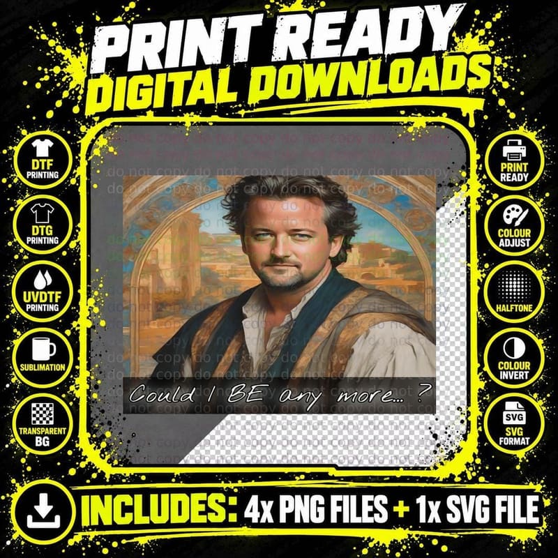 Matthew Perry, Could I Be Any More, Friends T-Shirt Png SVG Digital Bundle