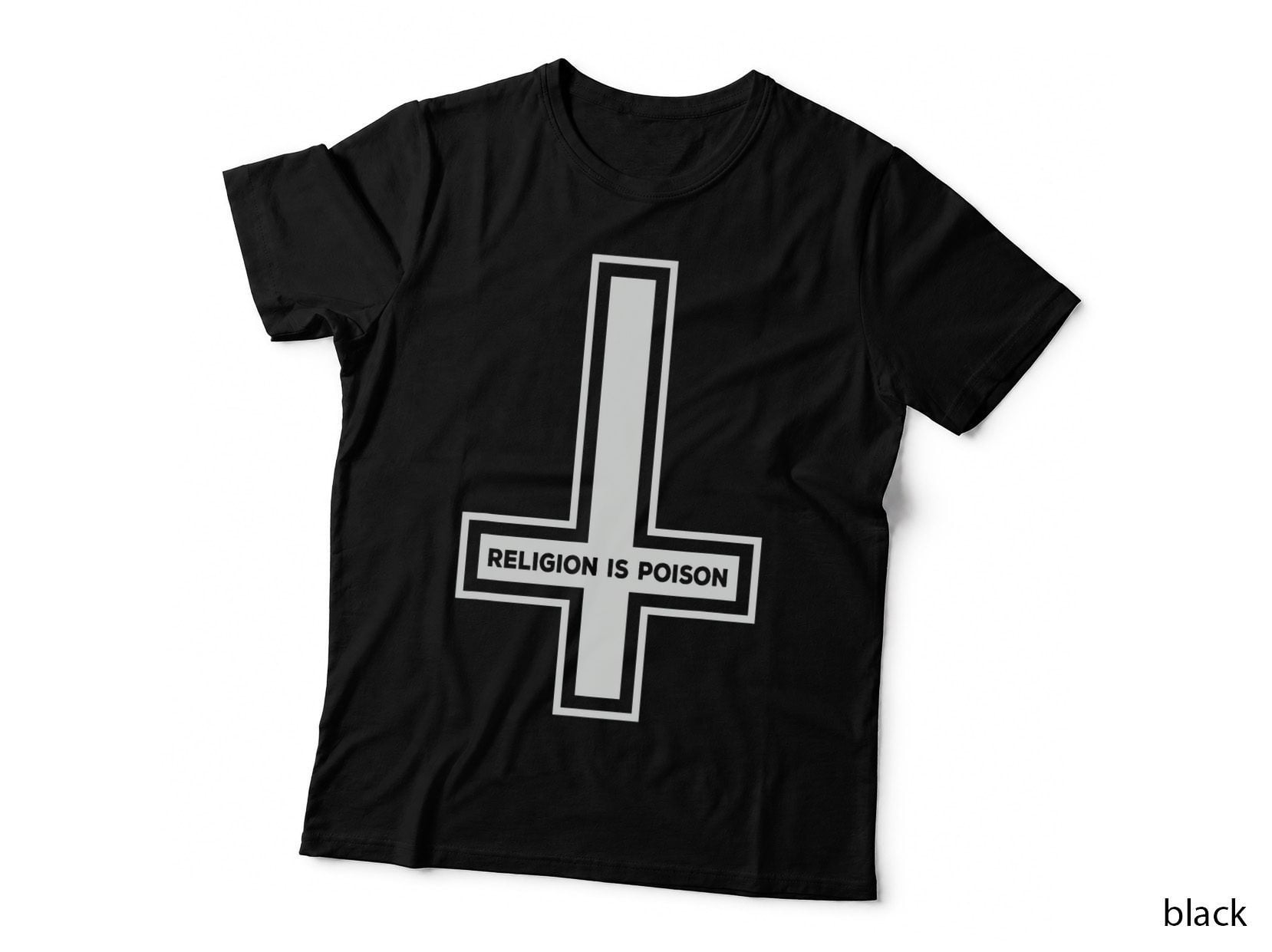 Religion Is Poison Atheist Blackcraft Agnostic T-Shirt