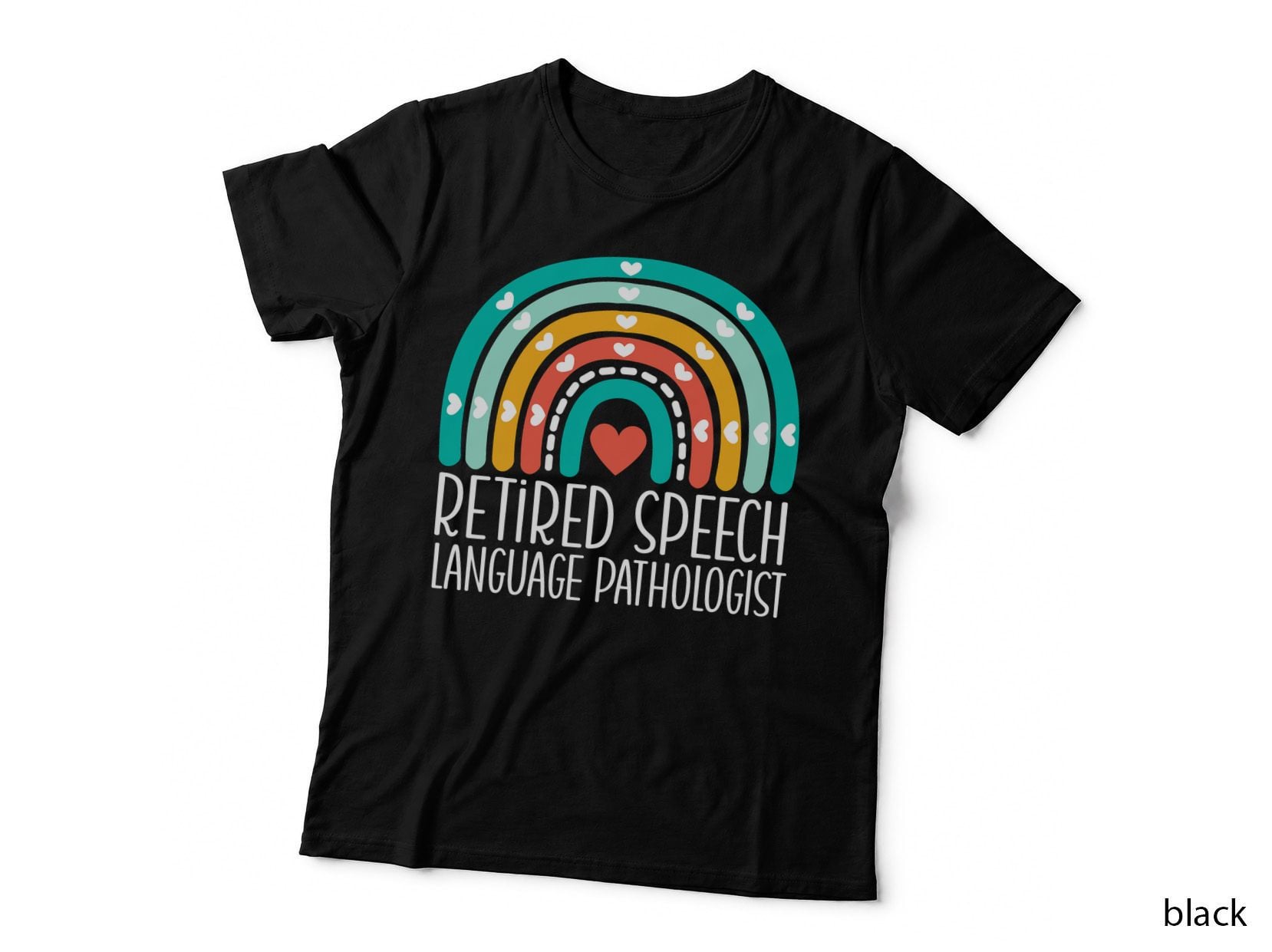 Retired Speech Language Pathologist Rainbow Retirement Slp T-Shirt