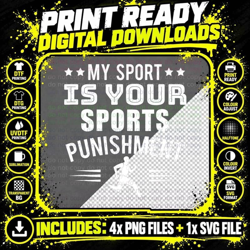 Runner Running My Sport Is Your Sports Punishment Top Png SVG Digital Bundle