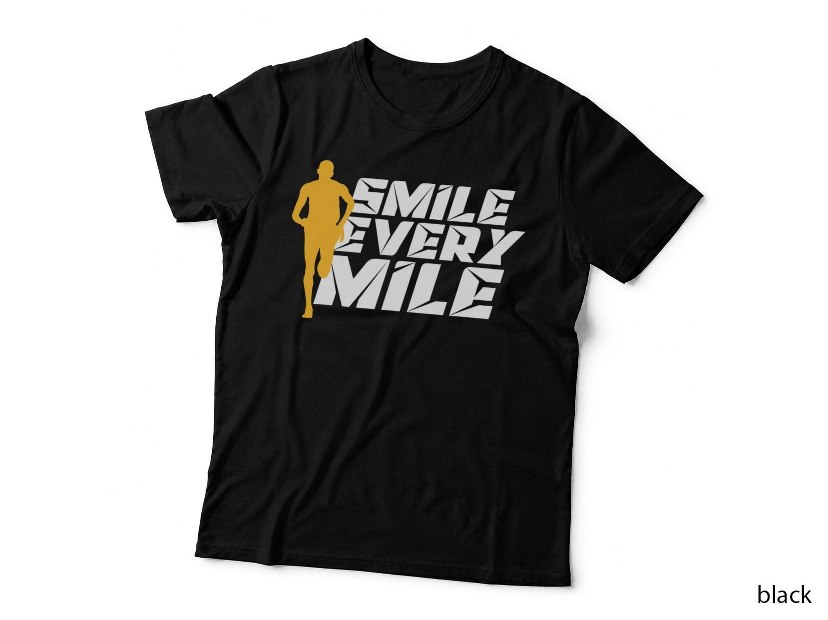 Smile Every Mile Runner Running Run Jogger Jogging T-Shirt